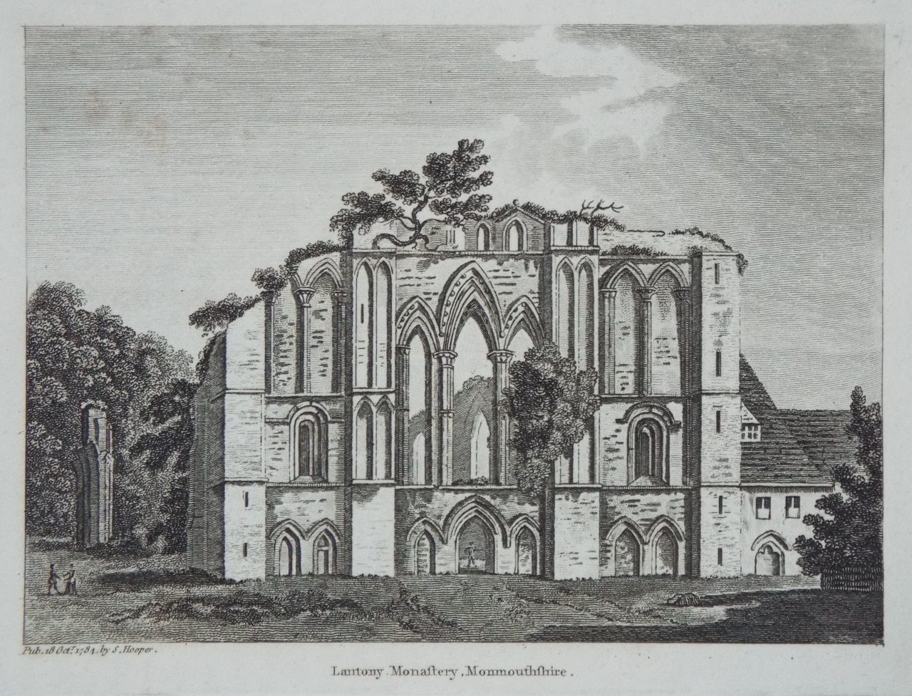 Print - Lantony Monastery, Monmouthshire.